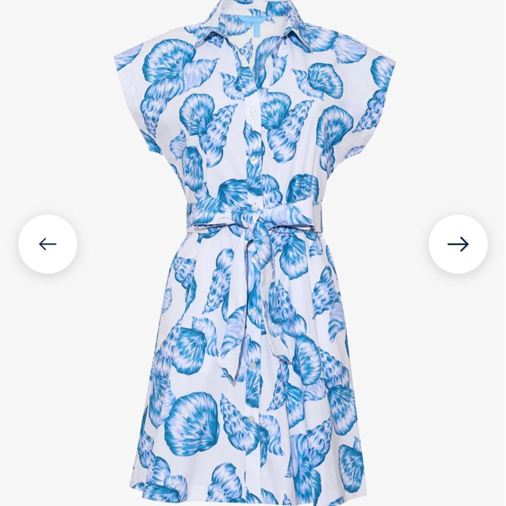 NWT Draper James Trisha Shirtdress in Seashells Size Large - Picture 5 of 6